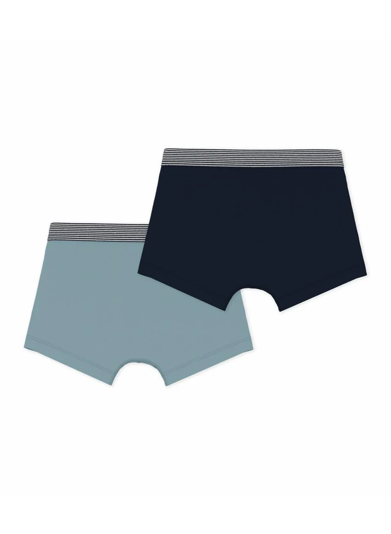 Petit Bateau Pack of children's boxers in plain cotton and elastane